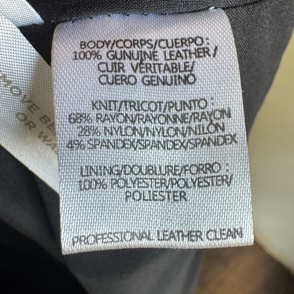 Ann Taylor Loft  Black Gunuine Leather Mini Skirt - Picture 7 of 8